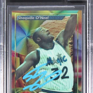 Magic Shaquille O'Neal Signed 1993 Finest #3 Card Auto 10! BAS Slabbed 2