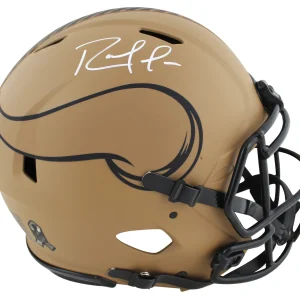 Vikings Randy Moss Signed Salute To Service II F/S Speed Proline Helmet BAS Wit