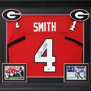Georgia Nolan Smith Authentic Signed Red Pro Style Framed Jersey BAS Witnessed