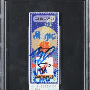 Magic Shaquille O'Neal "NBA Debut" Signed 1992 Ticket EX-MT 6 Auto 10 BAS Slab
