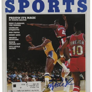 Lakers Magic Johnson Signed May 31, 1980 Inside Sports Magazine BAS Witnessed