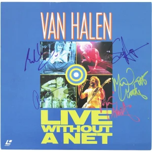 Van Halen (5) Authentic Signed Live Without A Net Laserdisc Cover W/Disk BAS