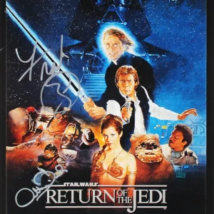 Frank Oz & Anthony Daniels Star Wars Return of the Jedi Signed 14x20 Photo BAS