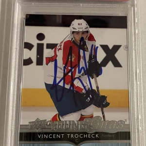 VINCENT TROCHECK SIGNED 2013-14 YOUNG GUNS PSA/DNA SLABBED AUTO NEW YORK RANGERS
