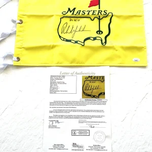 PHIL MICKELSON Hand Signed Undated MASTERS Pin Flag 3X Inscribed JSA CERT #1