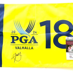Xander Schauffele Signed 2024 PGA Championship Flag Valhalla WINNER JSA CERT