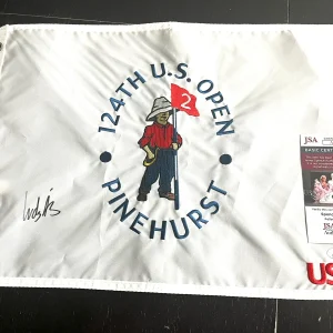 Ludvig Aberg Hand Signed 2024 US Open Flag Pinehurst PGA JSA CERT #2