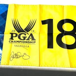 Rory Mcllroy Signed 2014 Valhalla PGA Championship Pin Flag Beckett BAS Cert