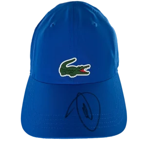 Novak Djokovic Signed Autograph Blue Lacoste Tennis Baseball Cap Hat Beckett COA