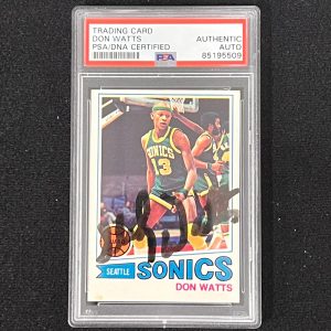 1977 Topps #51 Don Watts Signed Card AUTO PSA Slabbed Sonics