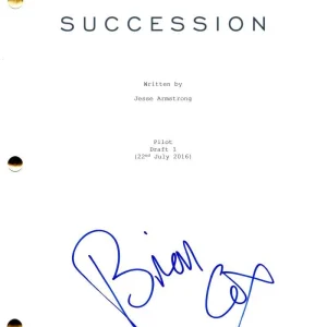 Brian Cox Signed Autograph Succession Full Pilot Script Screenplay - Logan Roy