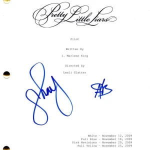 Shay Mitchell & Ashley Benson Signed Autograph Pretty Little Liars Pilot Script