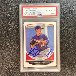 2013 Topps Bowman #BDPP2 Kohl Stewart Signed Card PSA AUTO GRADE 10 Slabbed Twin