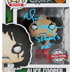 Alice Cooper "Schools Out!" Signed #69 Funko Pop Vinyl Figure BAS Wit #1W793250