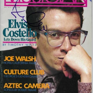 ELVIS COSTELLO signed autographed MUSICIAN MAGAZINE BECKETT COA (BAS) VINTAGE