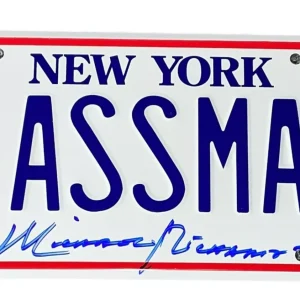 Michael Richards Signed Autograph "Seinfeld" Assman NY License Plate Beckett BAS