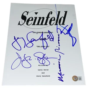 Seinfeld Cast 4+ Signed Autograph "Pilot" The Stake Out Full Script Beckett BAS