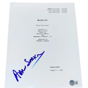 Aaron Sorkin Signed Autograph The West Wing "Five Votes Down" Full Ep Script BAS