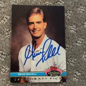 1992 Stadium Club Dome Gene Schall signed autographed card Phillies #165