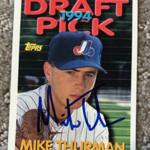 1994 Topps Traded Montreal Expos Card #74T Mike Thurman signed autographed card