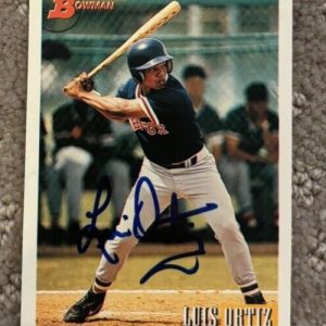 1993 Luis Ortiz signed autographed card Boston Red Sox Bowman