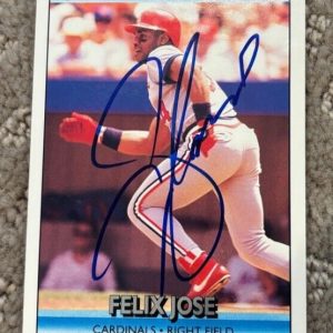 1992 Donruss Felix Jose signed autographed card St. Louis Cardinals #233