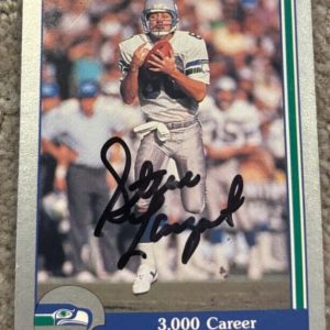 1989 Pacific Football ~ Steve Largent signed autographed card #18 Seahawks