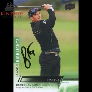 Ryan Fox signed 2024 Upper Deck Trading Card PGA Golf Auto R30
