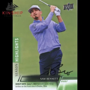 Sam Bennett signed 2024 Upper Deck Trading Card PGA Golf Auto R24