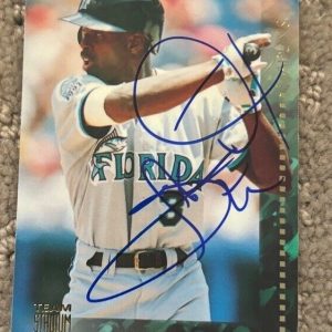 1994 Stadium Club Team #73 Carl Everett signed autographed card Florida Marlins