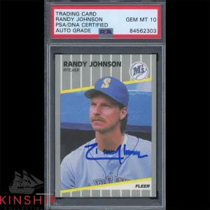 Randy Johnson signed 1989 Fleer Update Rookie Card PSA DNA Slabbed Auto 10 C2983