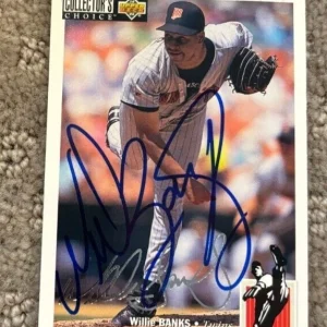 WILLIE BANKS SIGNED AUTOGRAPHED 1994 UPPER DECK COLLECTOR'S CHOICE SILVER CARD
