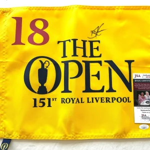 Brian Harman Signed 151st The British Open Golf Flag MAJOR WINNER JSA Cert #4