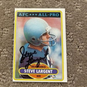 1980 Topps Steve Largent signed autographed Card #450 Seattle Seahawks