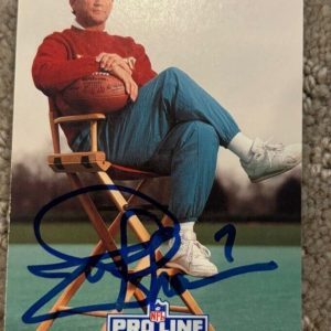 1991 PRO LINE PORTRAITS #56 JOE THEISMANN SIGNED AUTOGRAPHED CARD REDSKINS