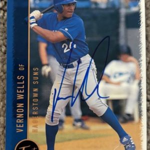 Vernon Wells Signed 1999 Just Minors Baseball Card Autographed Toronto Blue Jays
