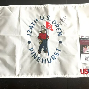 Cam Smith Hand Signed 2024 US Open Pin Flag PGA Pinehurst JSA CERT #2