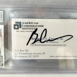 Ben Carson Signed Business Card Graded 10 Beckett BAS COA