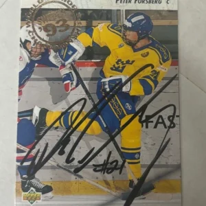 Peter Forsberg SIGNED AUTOGRAPHED 1992-93 Upper Deck Card #585 Hockey