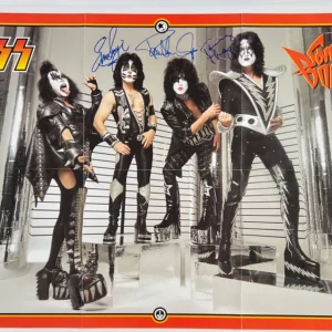 KISS JSA Signed Autograph Sonic Boom Poster Gene Simmons Paul Stanley +