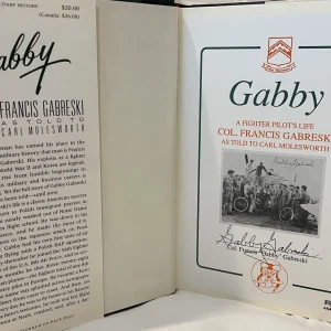FRANCIS GABBY GABRESKI SIGNED A PILOT’S LIFE BOOK PSA AN47584 WWII ACE 34.5V