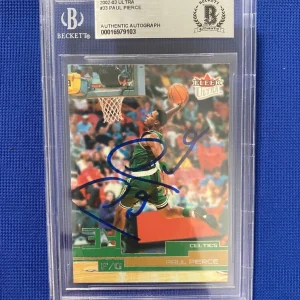 2002-03 FLEER ULTRA PAUL PIERCE CELTICS SIGNED AUTOGRAPHED AUTO CARD #33 BECKETT