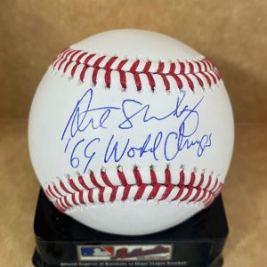 ART SHAMSKY 69 WORLD CHAMPS SIGNED AUTOGRAPHED M.L. BASEBALL BECKETT *