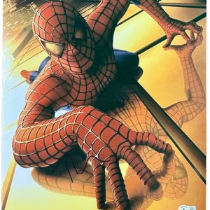 Tobey Maguire Signed Autograph Spider-Man 12x18 Movie Poster Photo Beckett COA