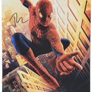 Tobey Maguire Signed Autograph Spider-Man 12x18 Movie Poster Photo Beckett COA