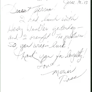 MARION ROSS HAND SIGNED+HAND WRITTEN LETTER+COA HAPPY DAYS AMAZING CONTENT