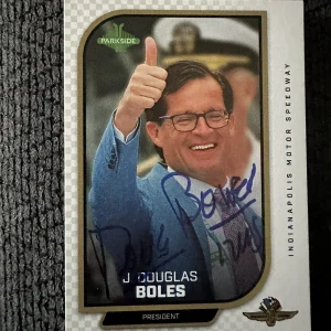 2024 Parkside Indy Car Trading Promo Card 500 Signed Doug Boles IMS President