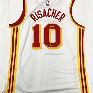 Zaccharie Risacher Signed Autographed Atlanta Hawks Jersey PSA/DNA COA