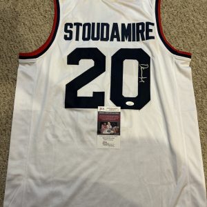 ARIZONA WILDCATS- DAMON STOUDAMIRE SIGNED AUTOGRAPH JERSEY JSA COA NBA STAR