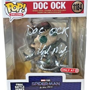 Alfred Molina Signed Spider-Man Doc Ock Funko Pop Deluxe 1184 Autograph BAS COA